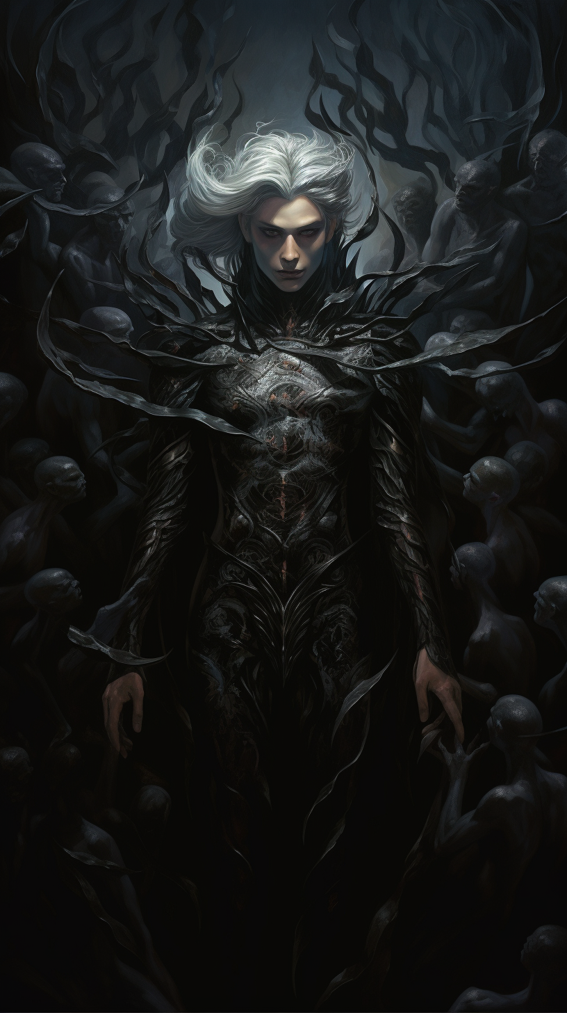 Unseelie Court Fey Prince Surrounded by Shadow