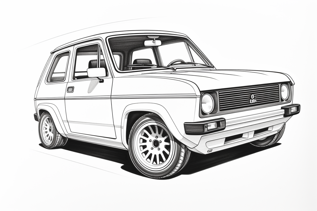 Fiat 126 P car coloring page