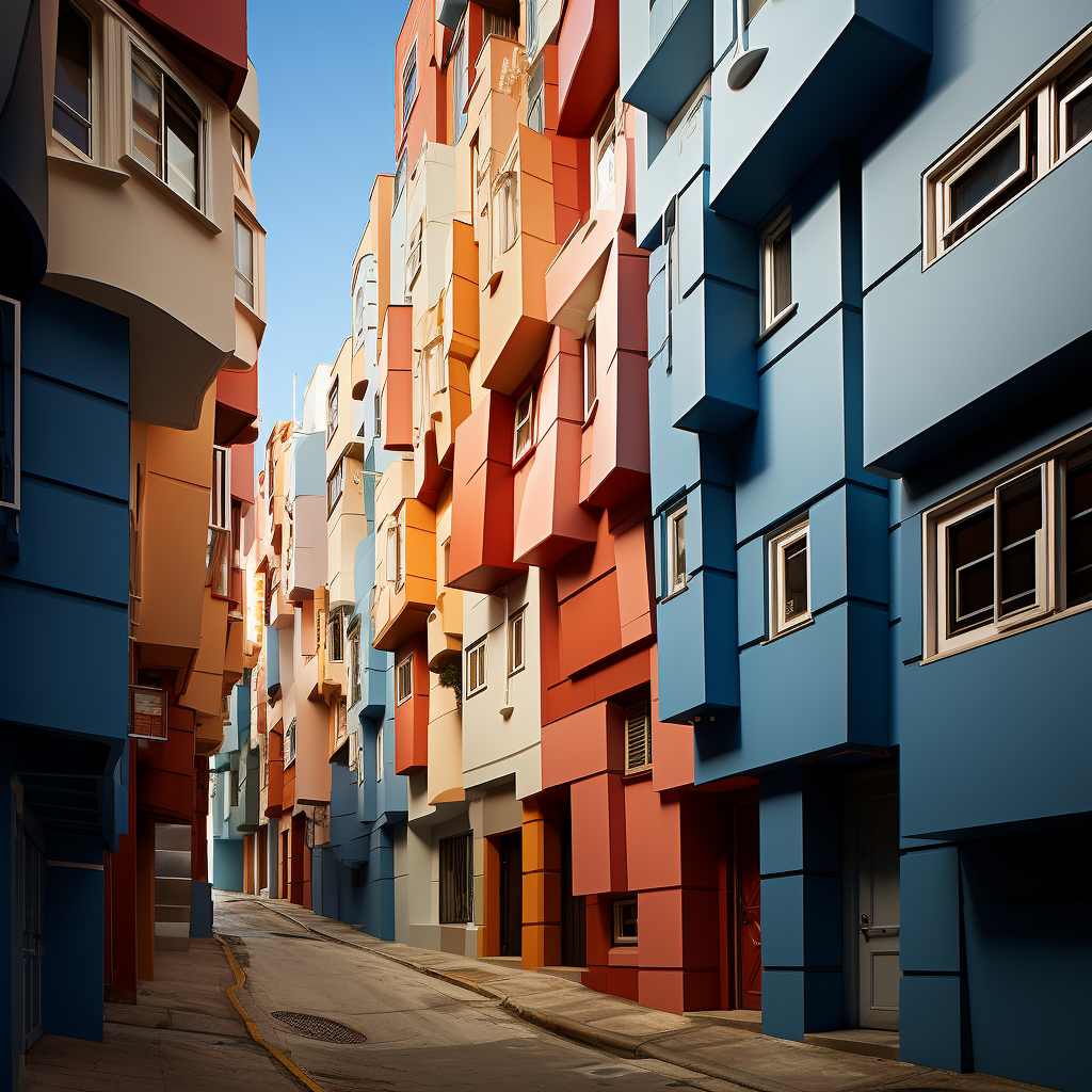 Vibrant Fibonacci sequence in downtown San Francisco