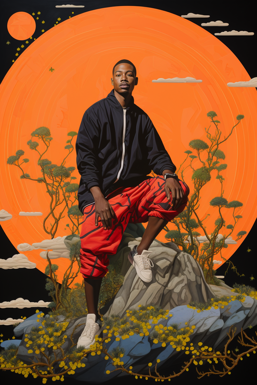 Fibonacci Artwork with Kehinde Wiley and Jacob Lawrence Influence