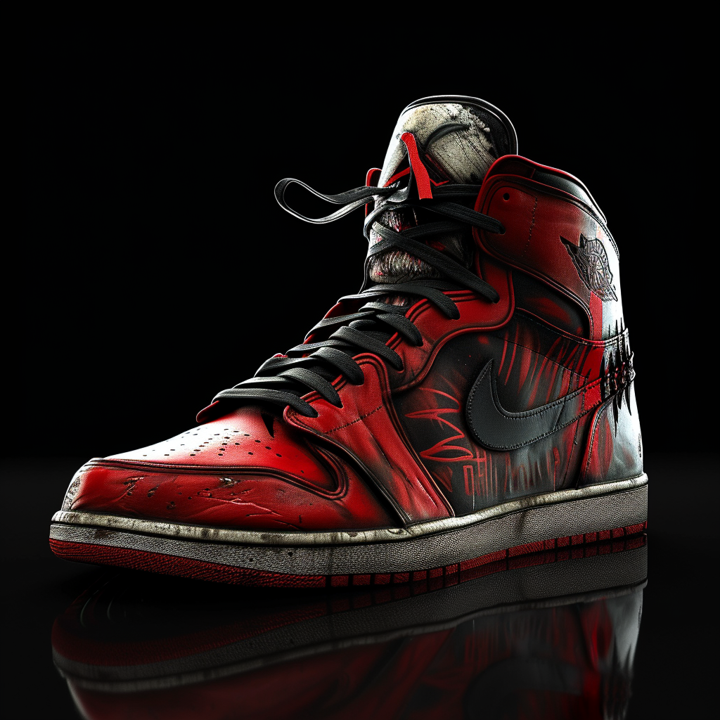 Stylish and Creepy Fiend Bray Wyatt Inspired Jordan 1 Shoe