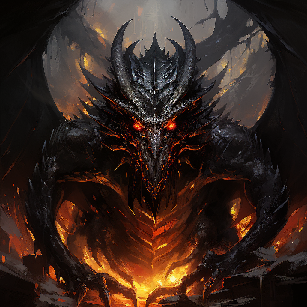 Fierce Black Dragon Image