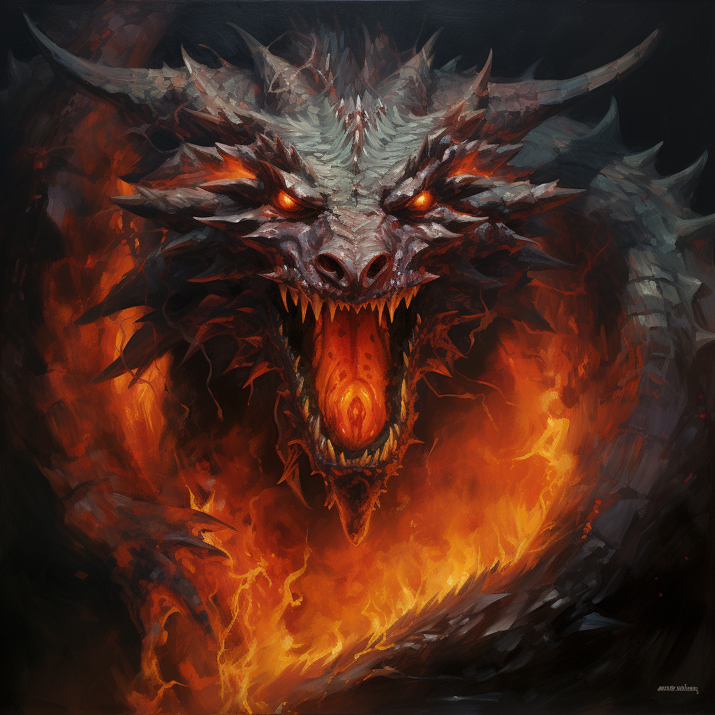 Realistic Fiery Dragon Magic