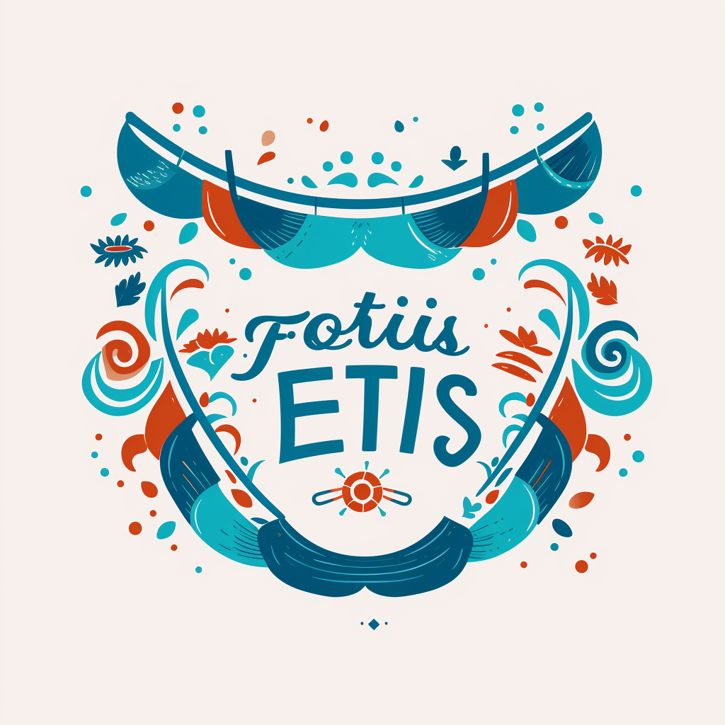 Colorful  Fiestas 2024  vector logo