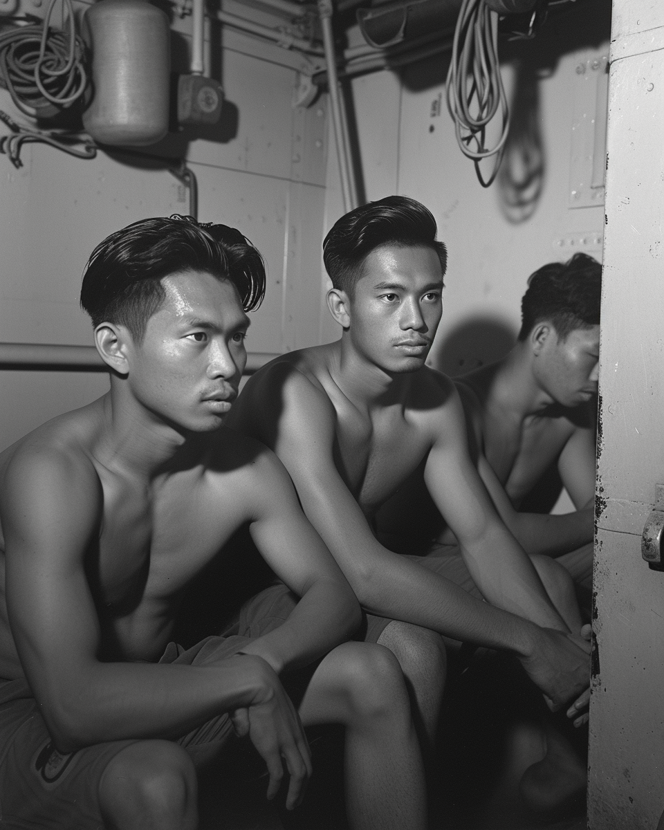 Filipino Chinese Men in Gym Locker Room