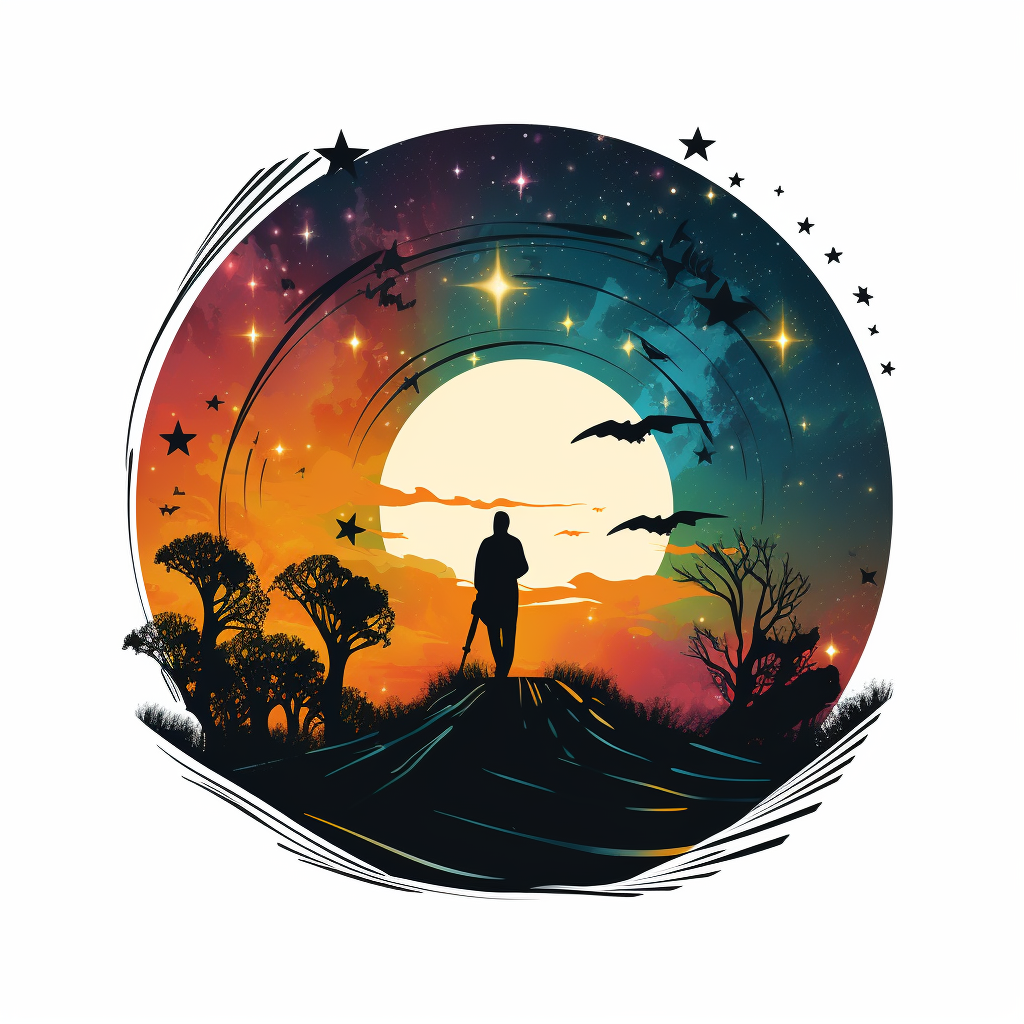 Trendy Film Universe Star Silhouette Artwork