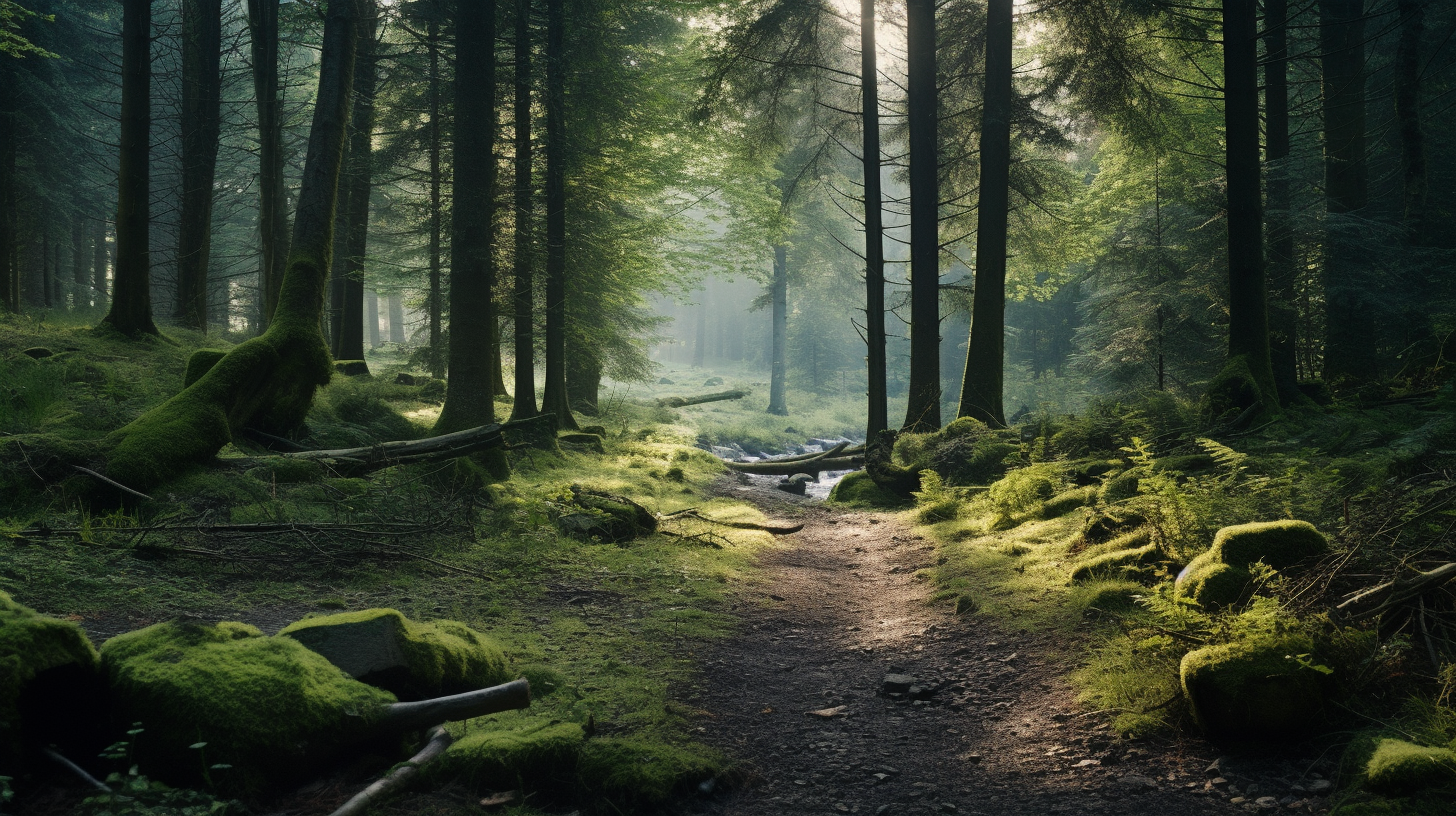 Picturesque forest captured during the day