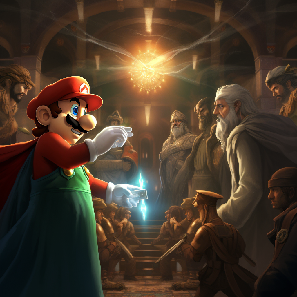 Mario and Luigi defeating evil together