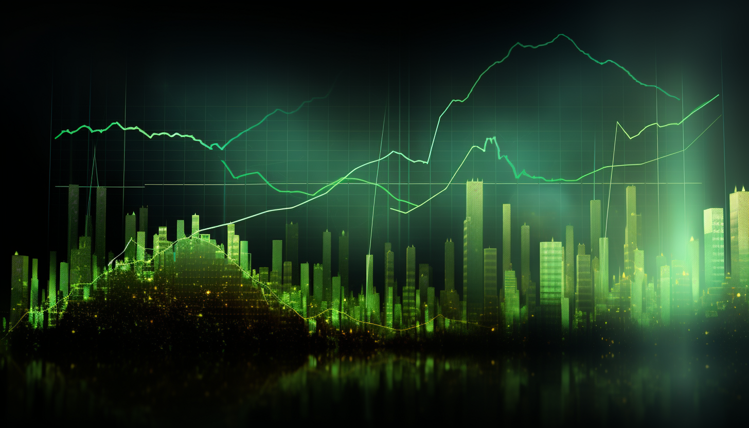 Radiant and Glow Financial Charts Background