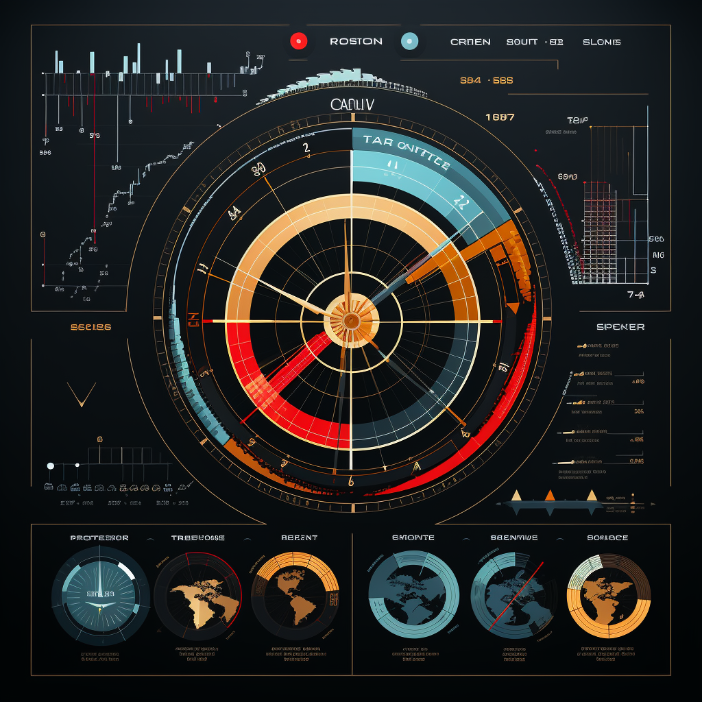 Financial strategy with compass and calendar