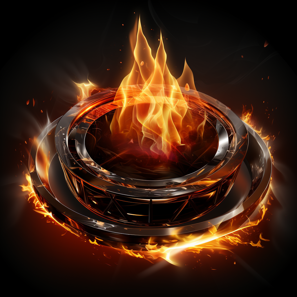 Flat icon of fire