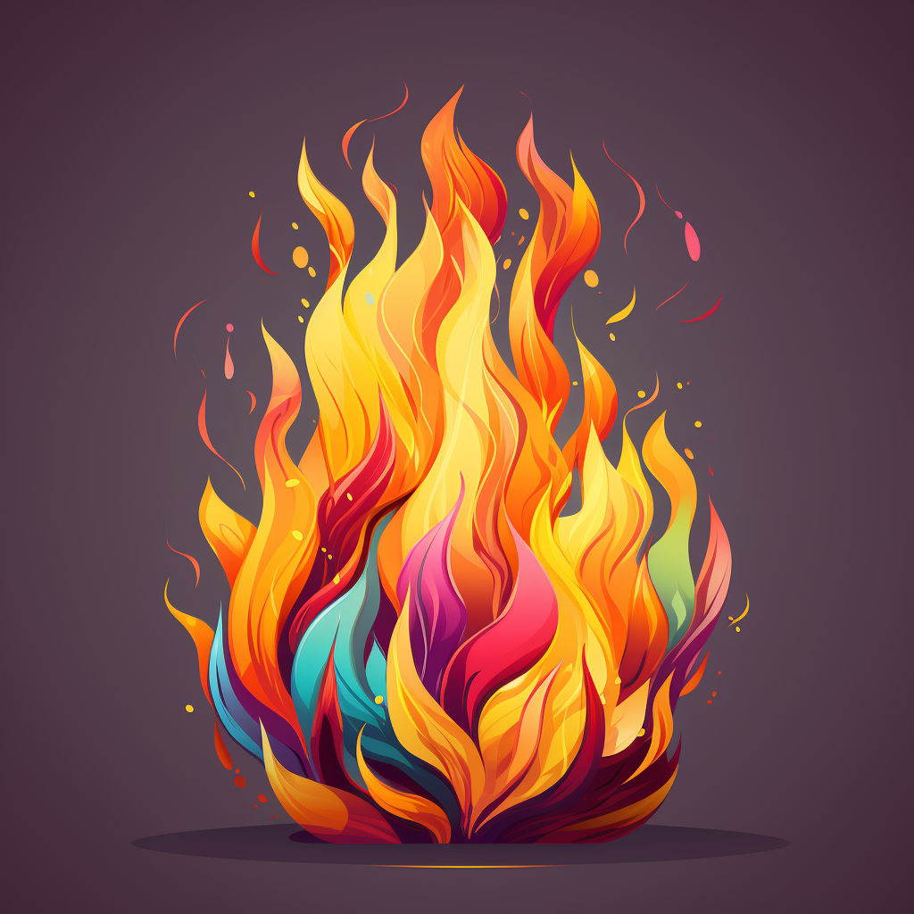 Flat fire icon