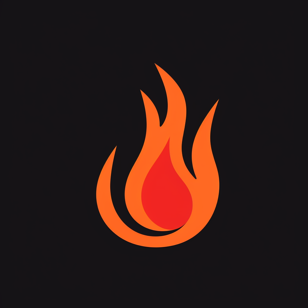 Simple Fire Logo Icon