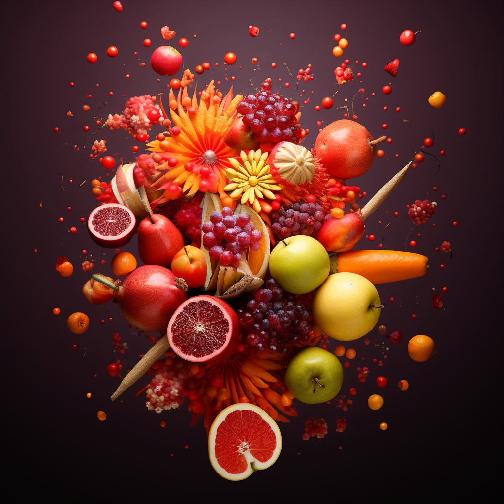 Abstract fruits for Diwali greeting