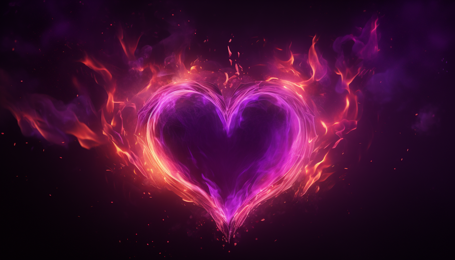 Firey Purple Heart Social Media Banner