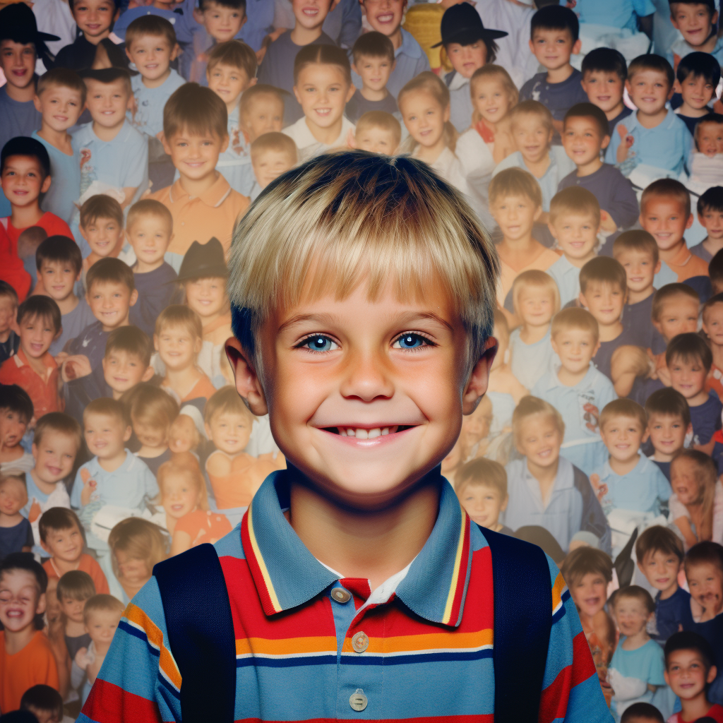 Vibrant first grade school photo background