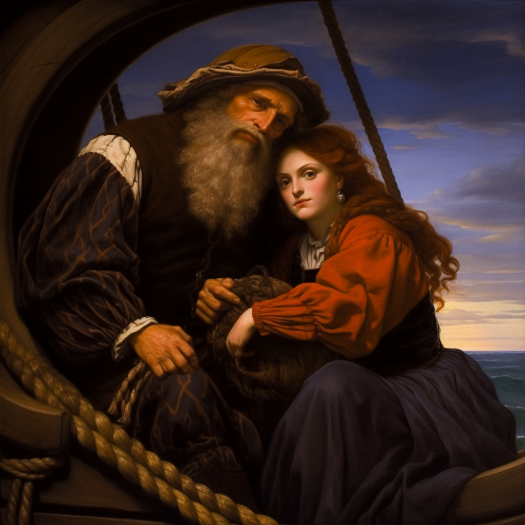 Painting of the Fisherman and the Syren