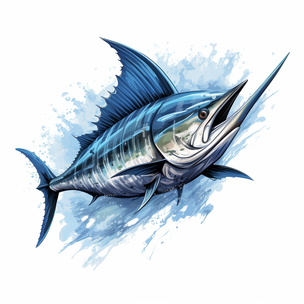 Dramatic Marlin Fishing Club Logo