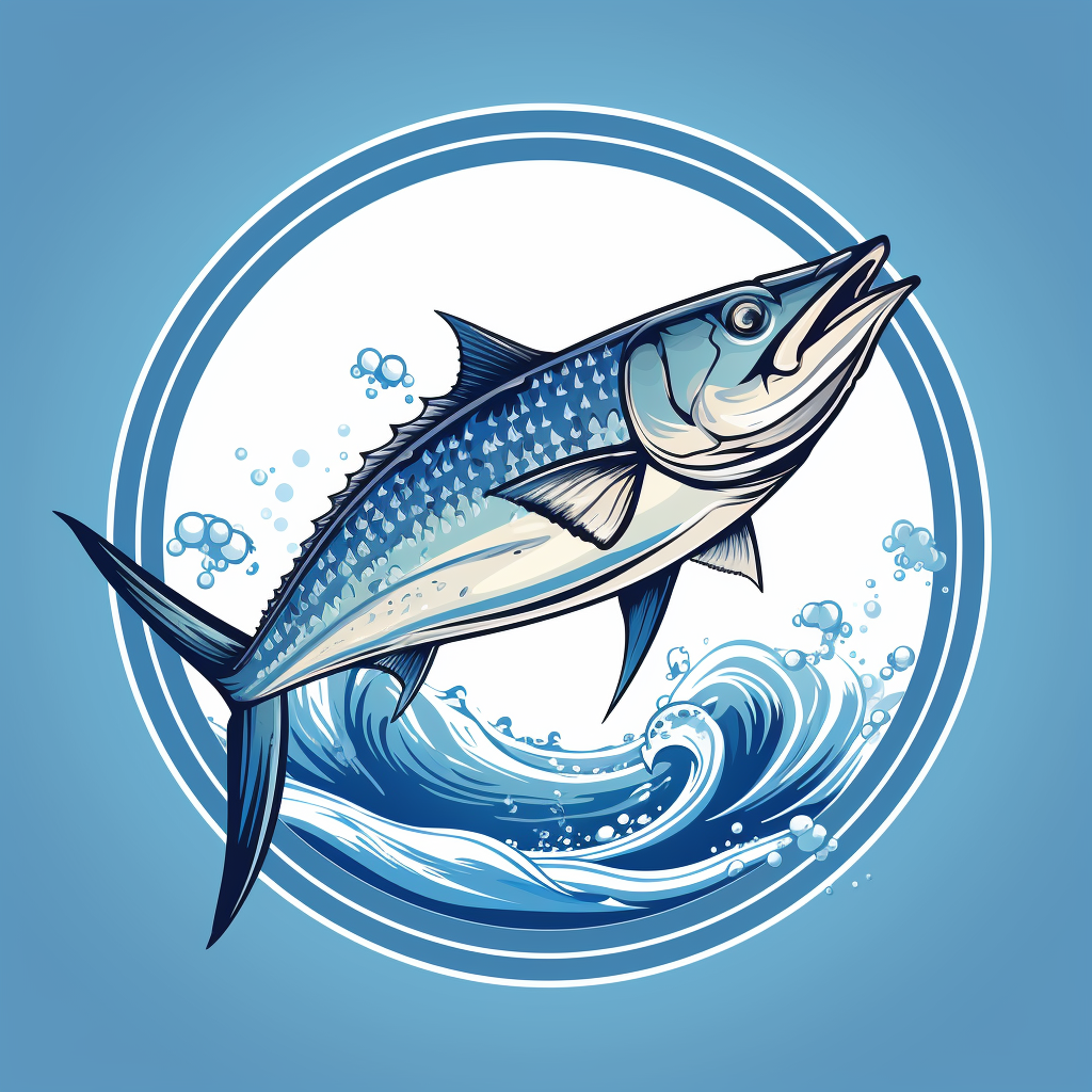 Fishing gear shop sticker logo