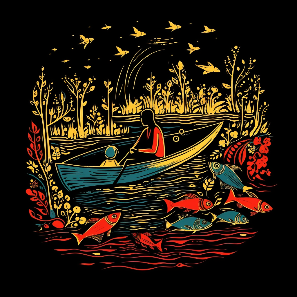 Tender depiction of nature in t-shirt design