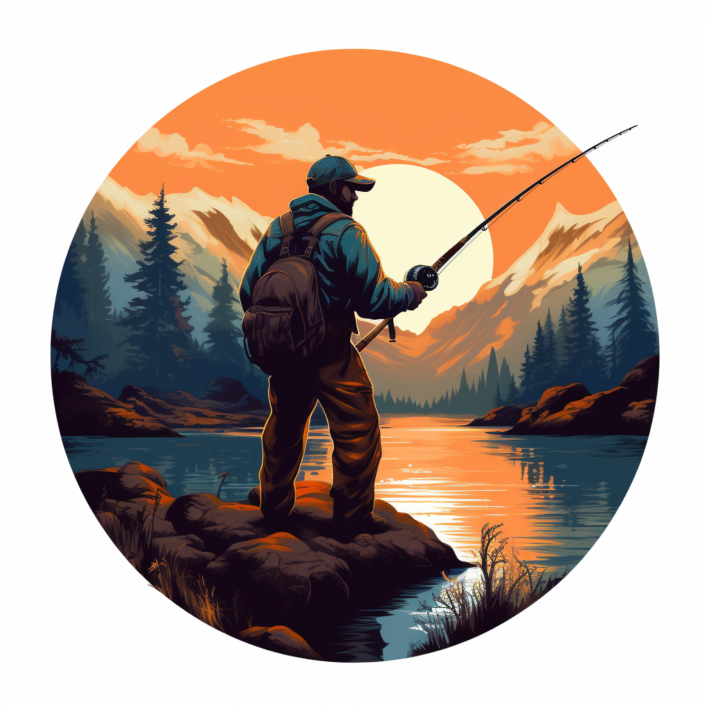 Man fishing with a fishing rod