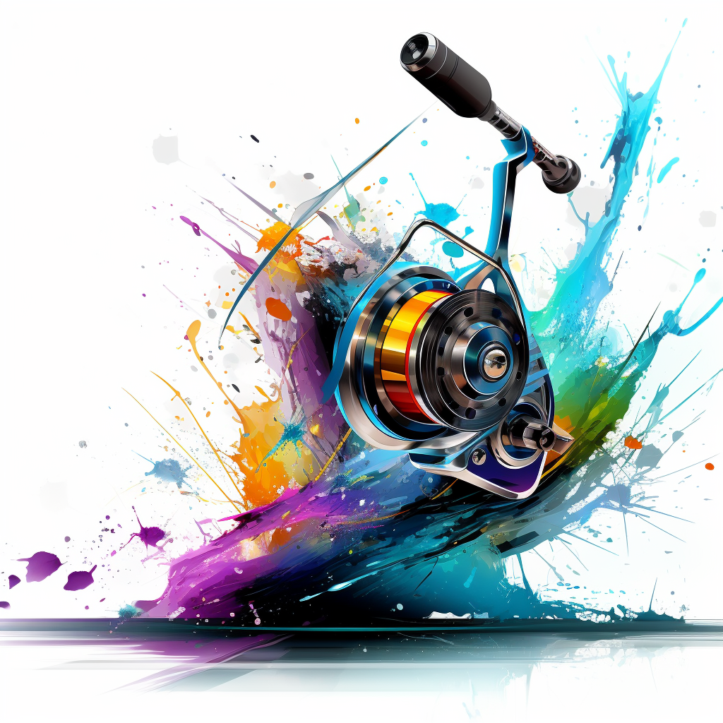 Cool Fishing Pole Reel Illustration