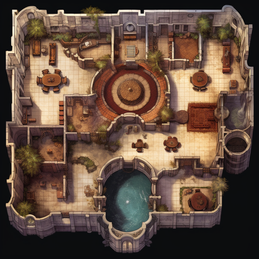 Detailed map of Fistandia's Mansion