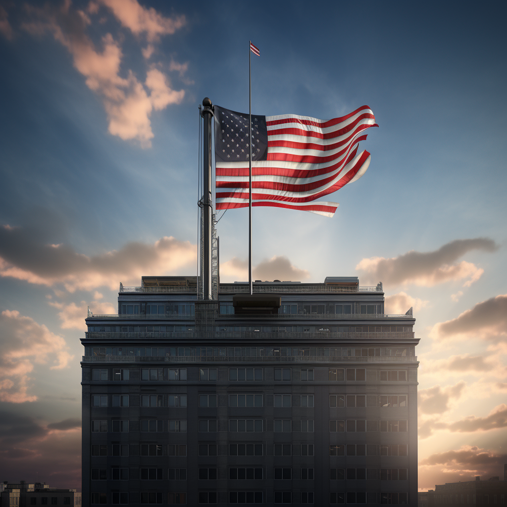 Flag on Building, Strong and Lasting