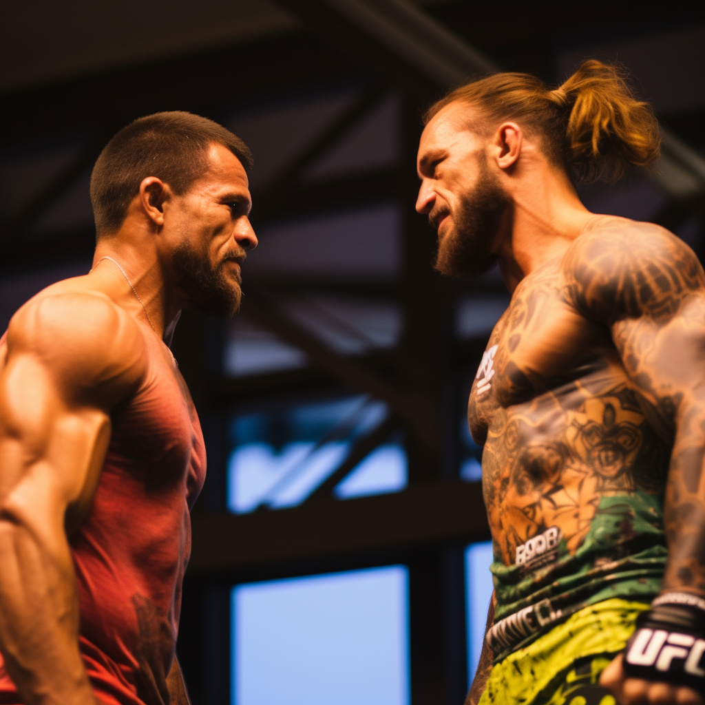 Two flamboyant UFC fighters face-off at weigh-in