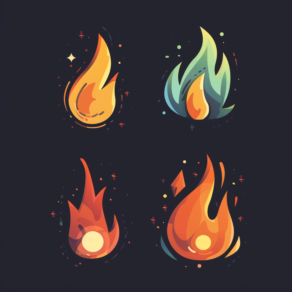 Flame logo design graphic rustic