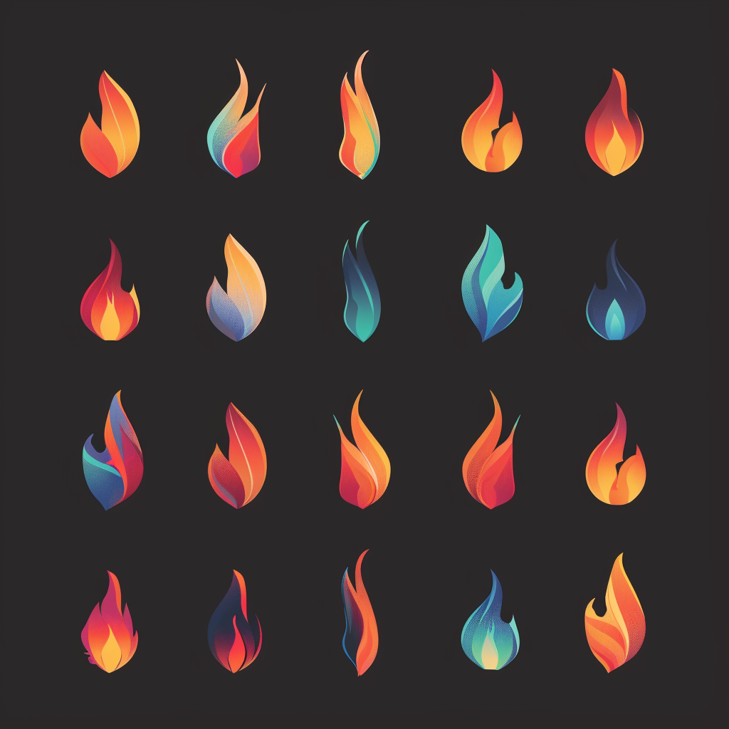 Simple Flame Graphic Logo Design