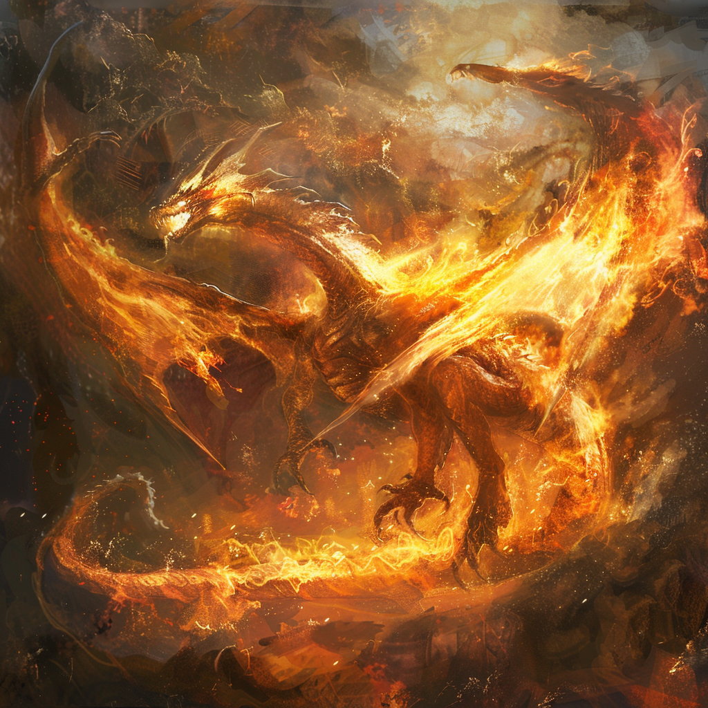 Flaming Dragon Stock Image