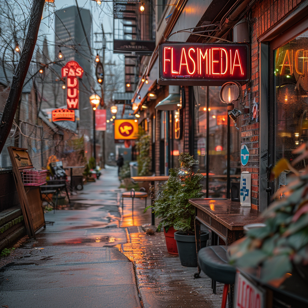 Flashmedia Logo Sign Street Brand