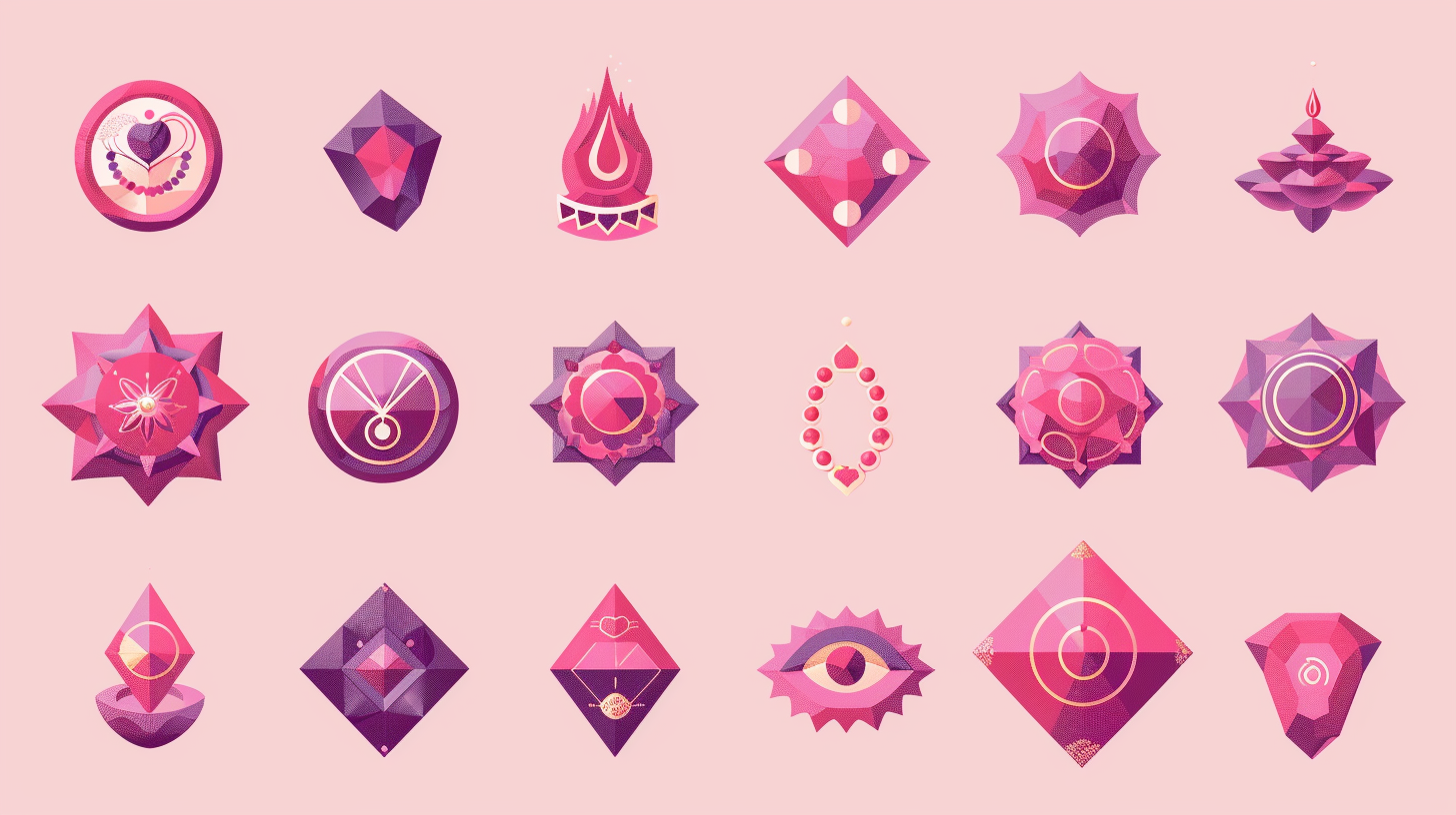 Flat character with chakra icons