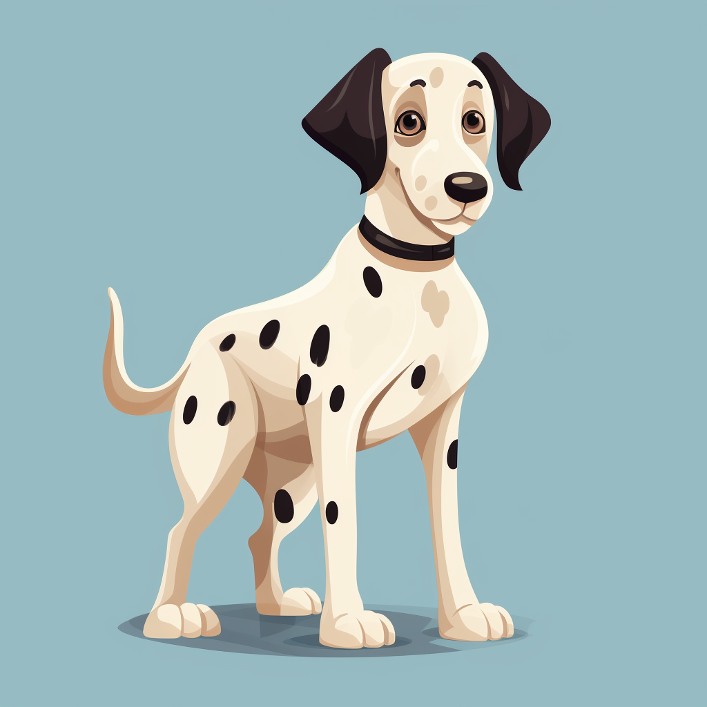 Flat design cartoony Dalmatian dog