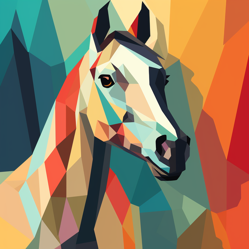 Flat Design Horse Artwork