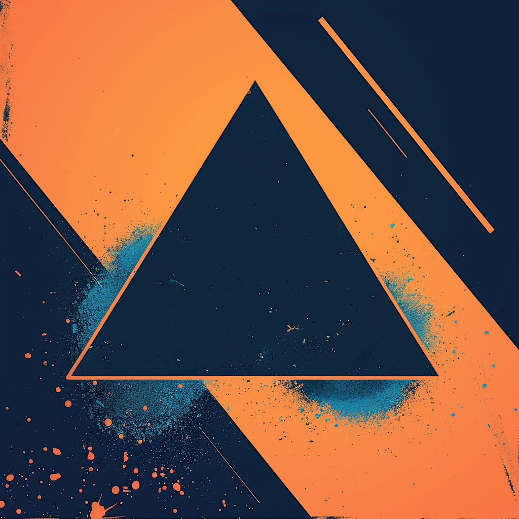 Minimalist orange and blue design