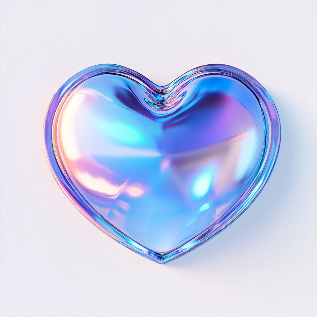 Heart shaped vinyl futuristic music