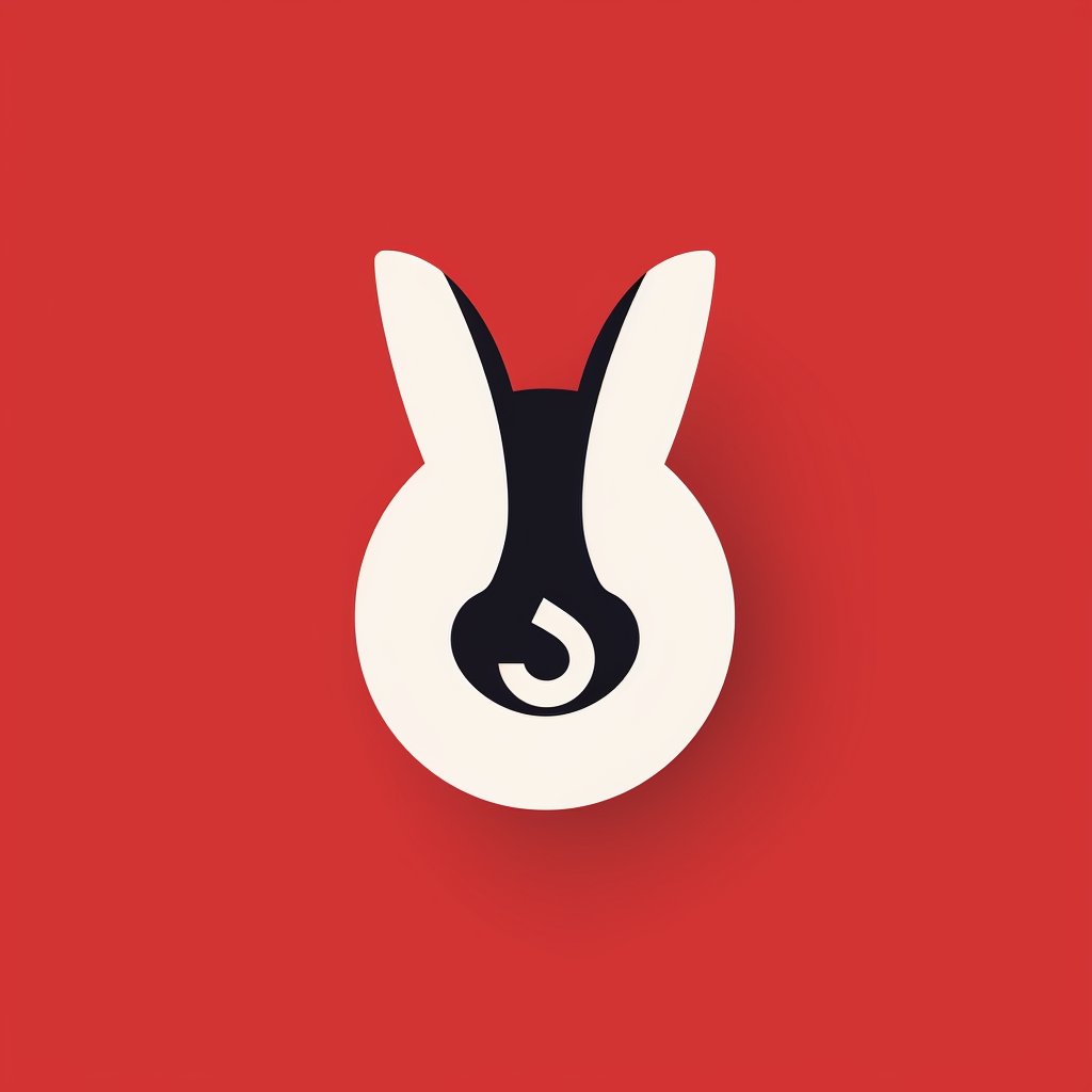 Flat Icon Logo Capuchin Rabbit