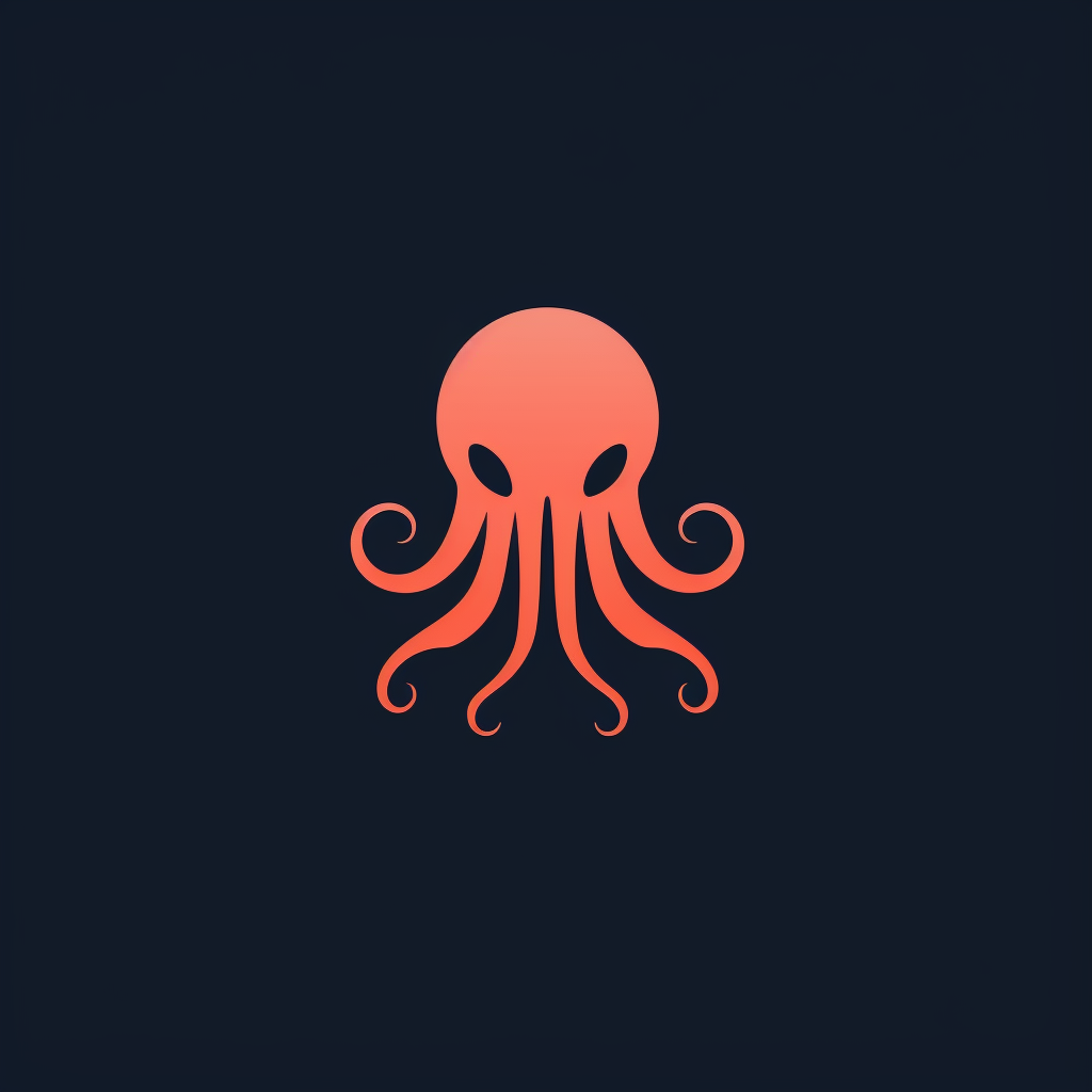 Minimal squid logo design