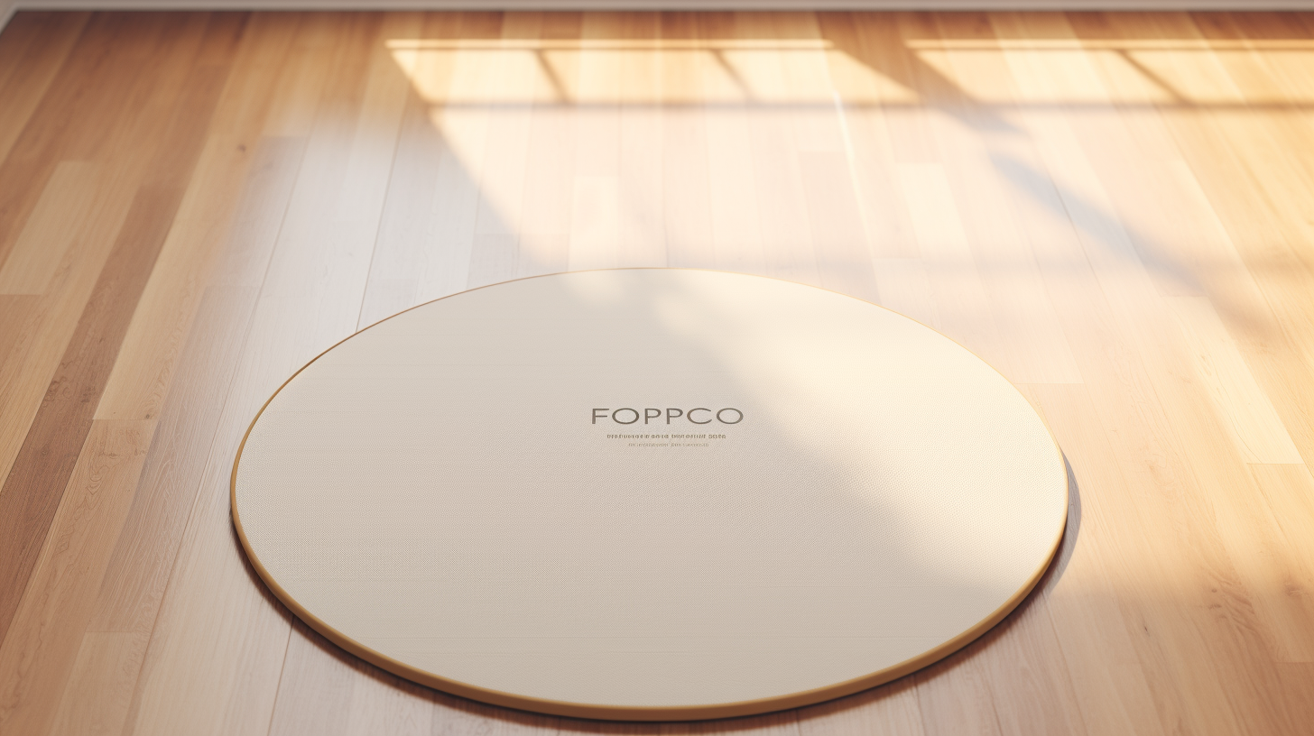 Flat yoga mat with round corners