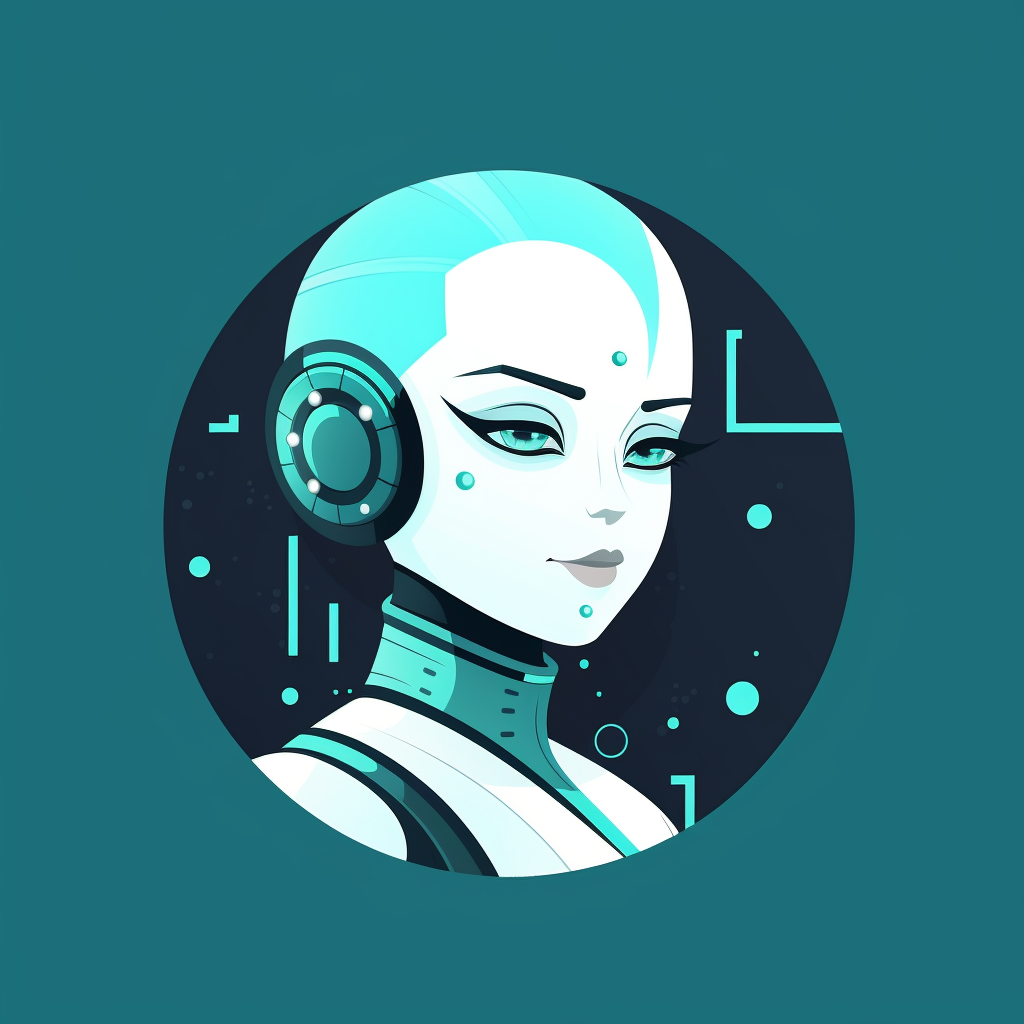 Robotic Female AI Assistant Illustration