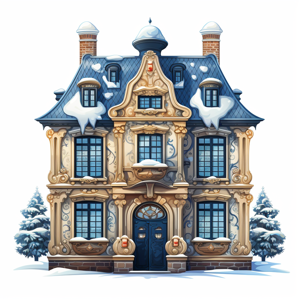 Flemish Baroque House Christmas Decoration