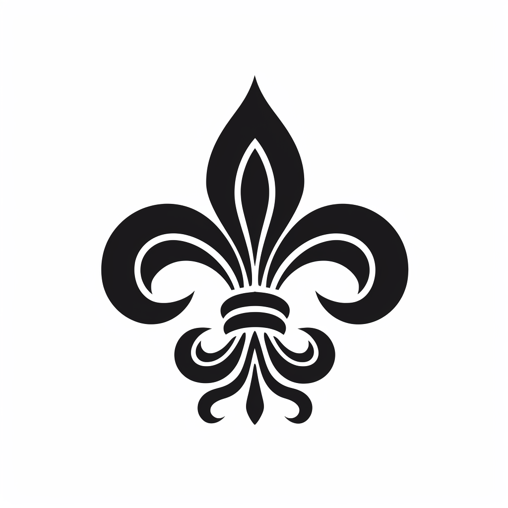 Fleur-de-lis Design Icon Vector on White