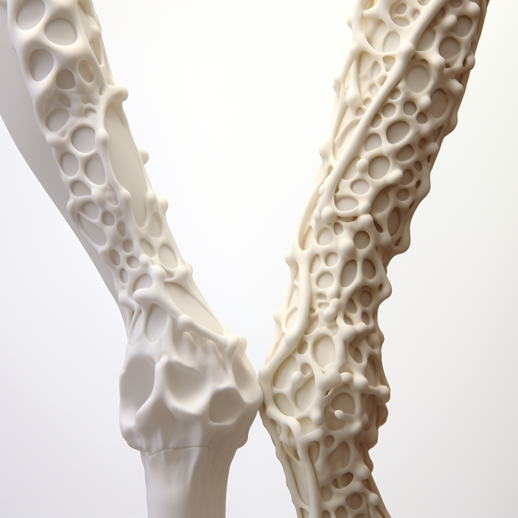 Flexible and hard human bone