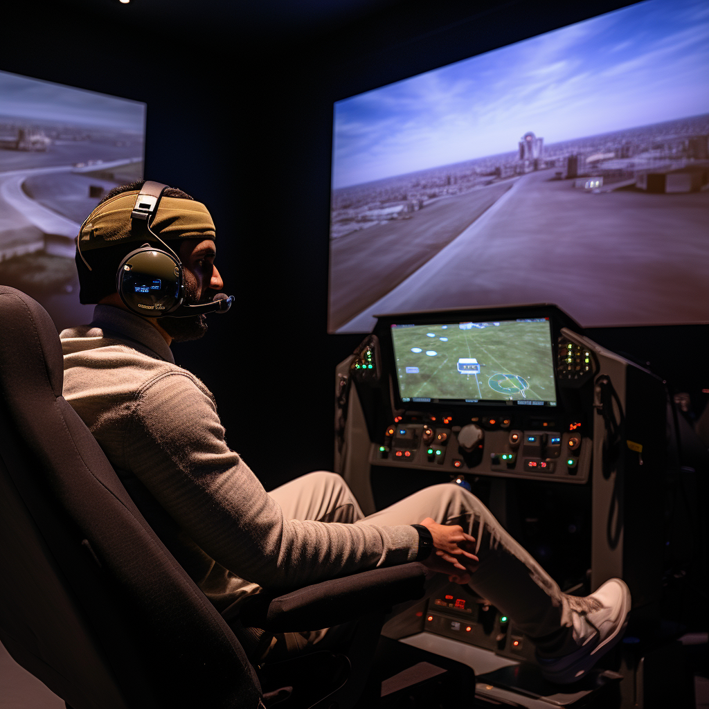 high-tech flight simulator in Riyadh