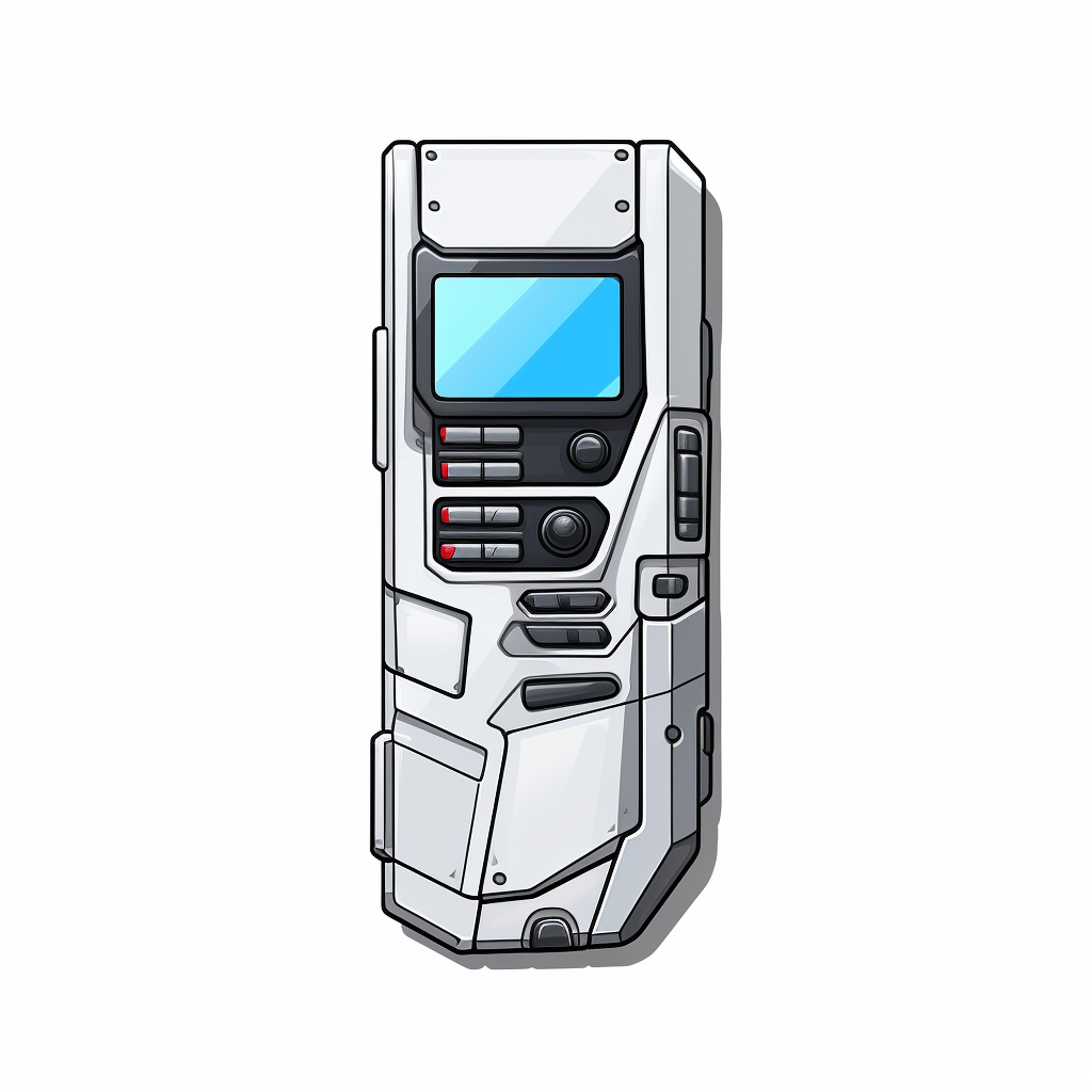 Cyberpunk flip phone illustration