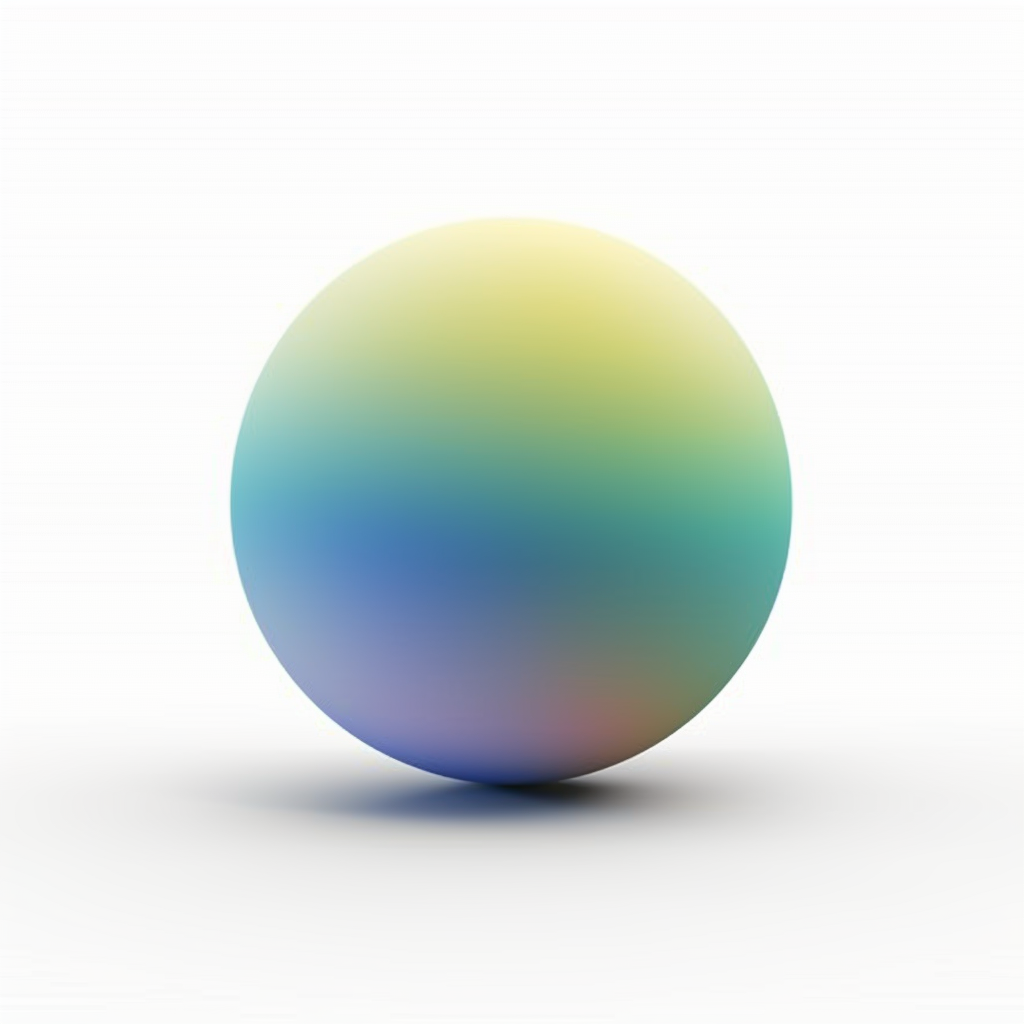 floating sphere gradient colors 3d