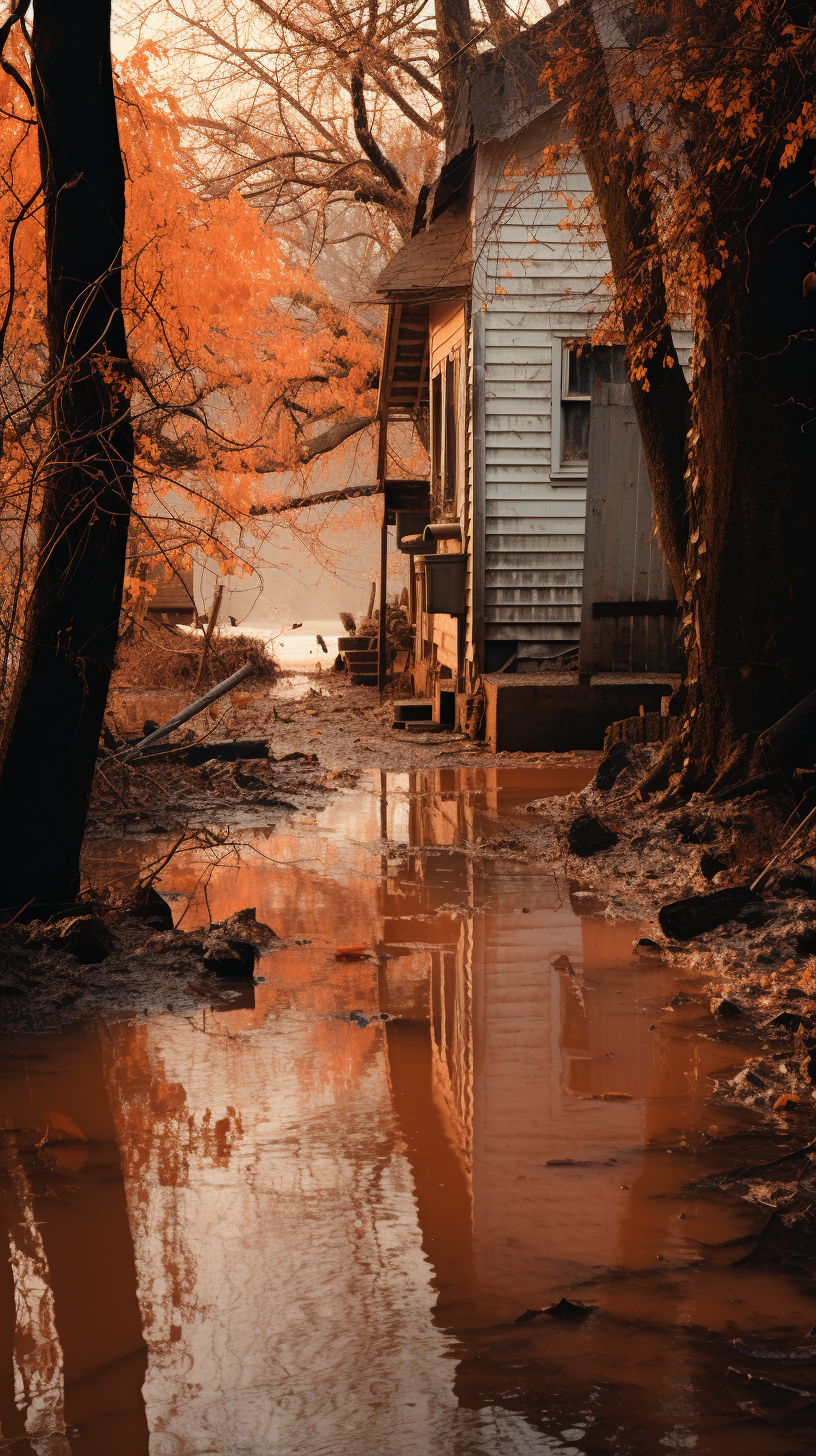 Gorgeous outdoors flood panoramic view