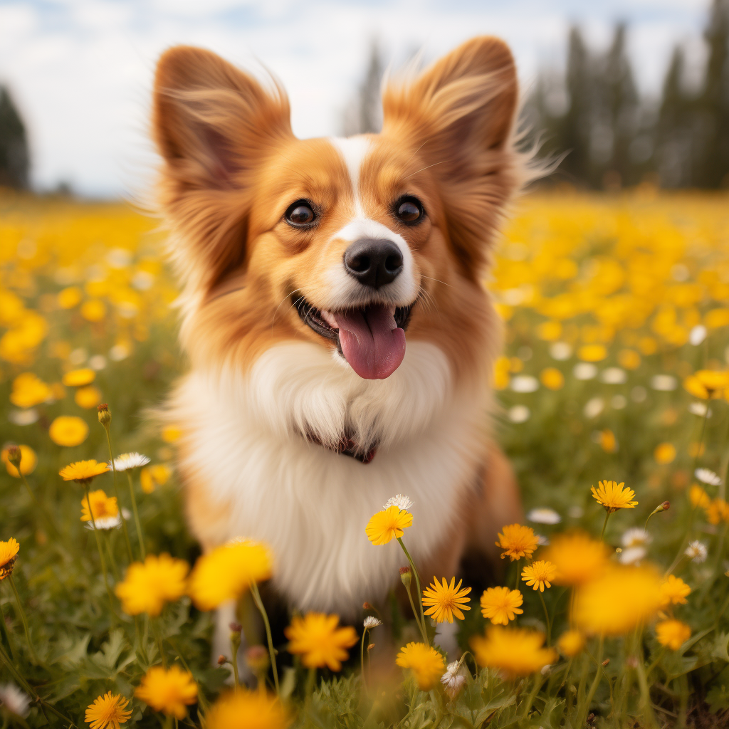 Cute Corgi with Floppy Ears